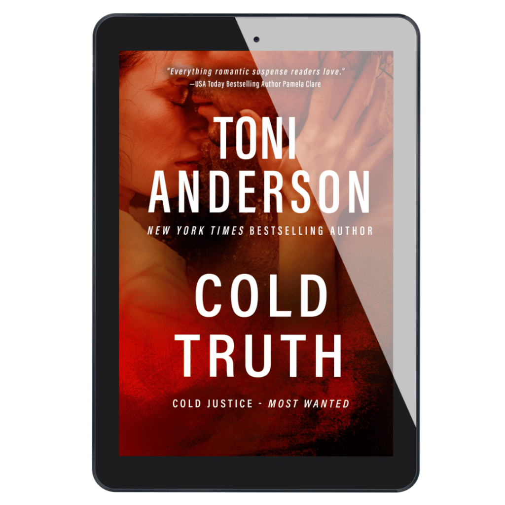 Woman holding a man's face. Red and orange ebook cover
