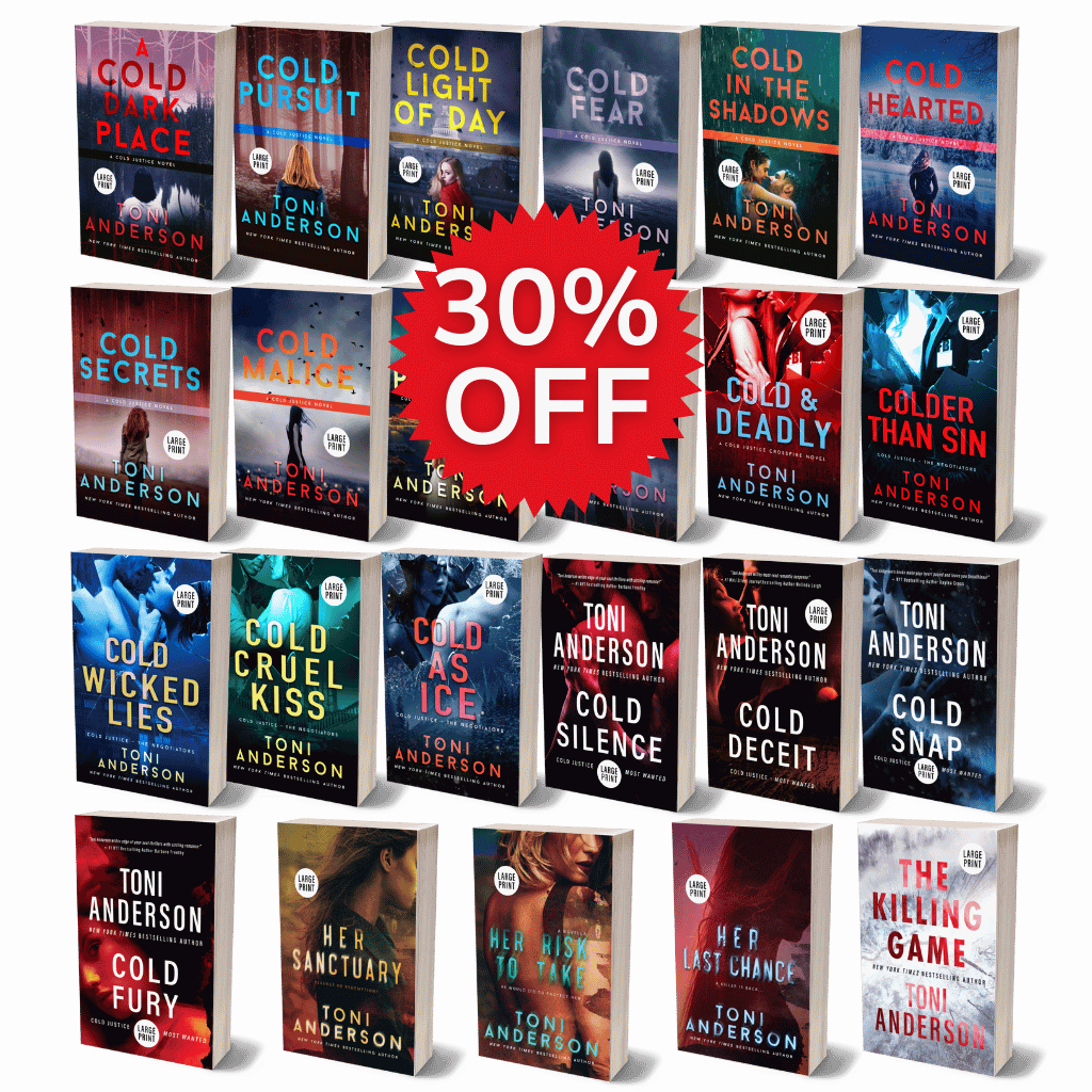 30% Off! Toni Anderson Book Library (LARGE PRINT)