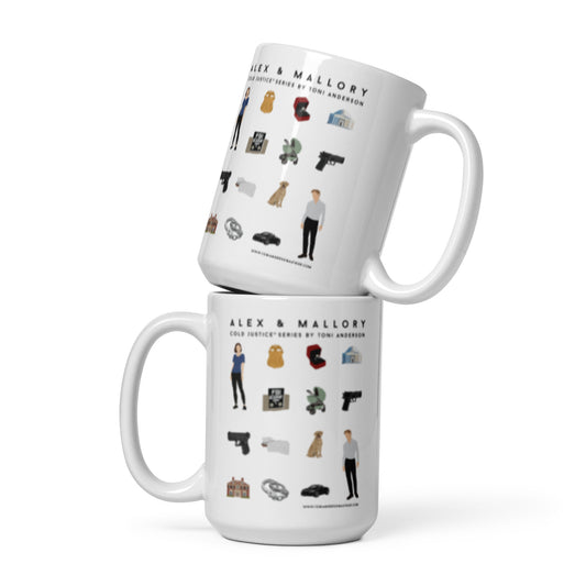 Alex & Mallory Grid - Mug blanc brillant