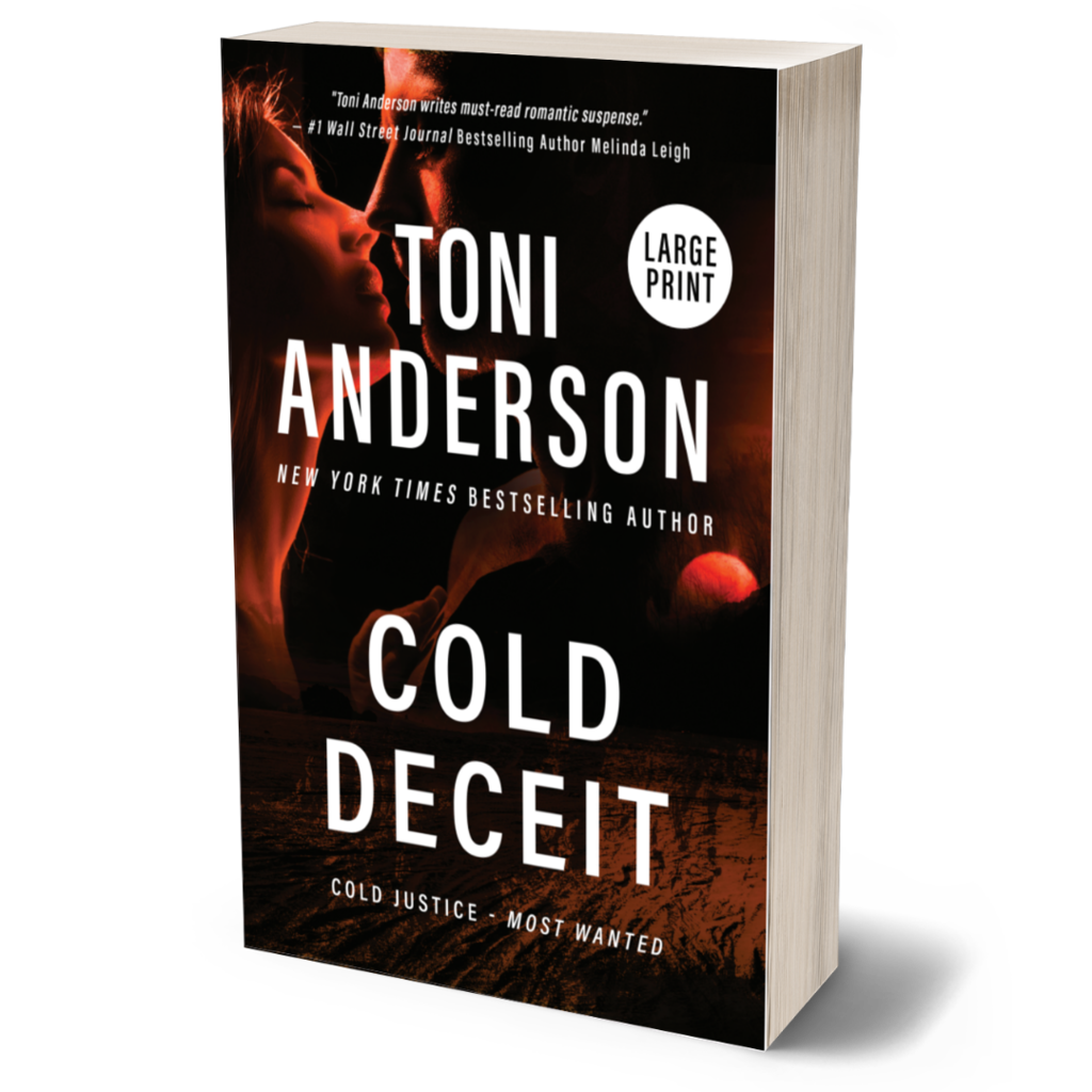 Cold Deceit Large print thriller romance by Toni Anderson