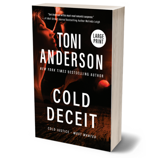 Cold Deceit Large print thriller romance by Toni Anderson