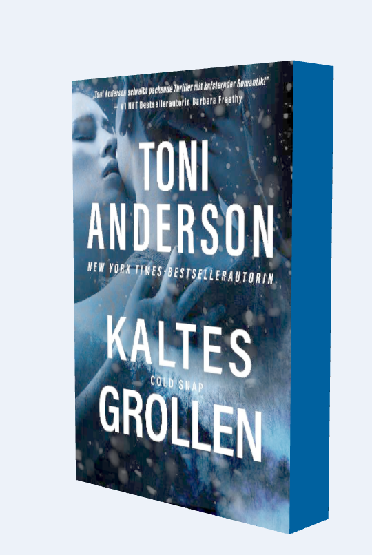Book cover of 'Kaltes Grollen' by Toni Anderson with a blue and gray color scheme.